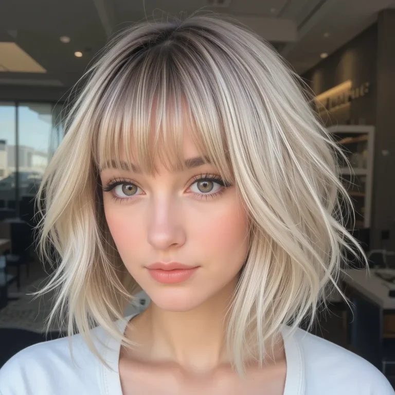 Angled Bob with Wispy Bangs