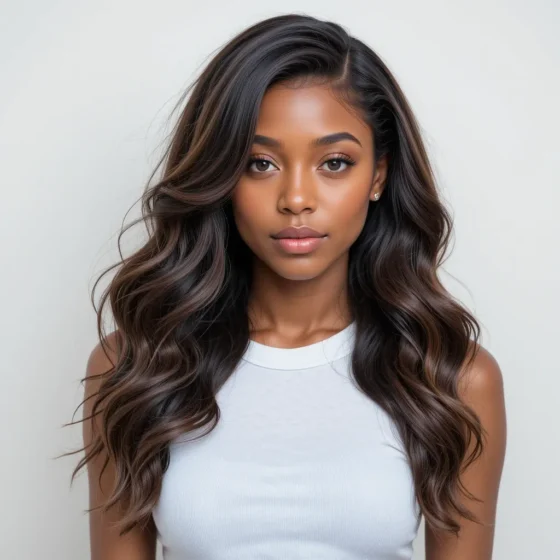 Beach Wave Wig with Side Part