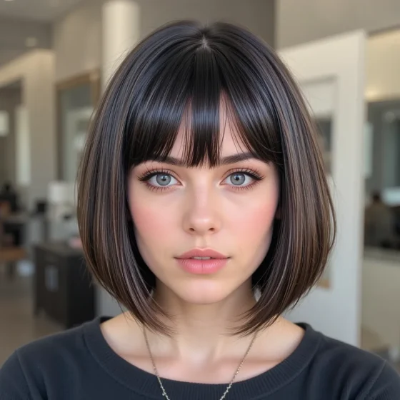 Blunt Bob with Micro Wispy Bangs