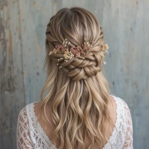 Boho Twisted Half-Updo