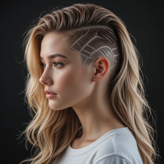 Bold Patterned Undercut with Long Waves