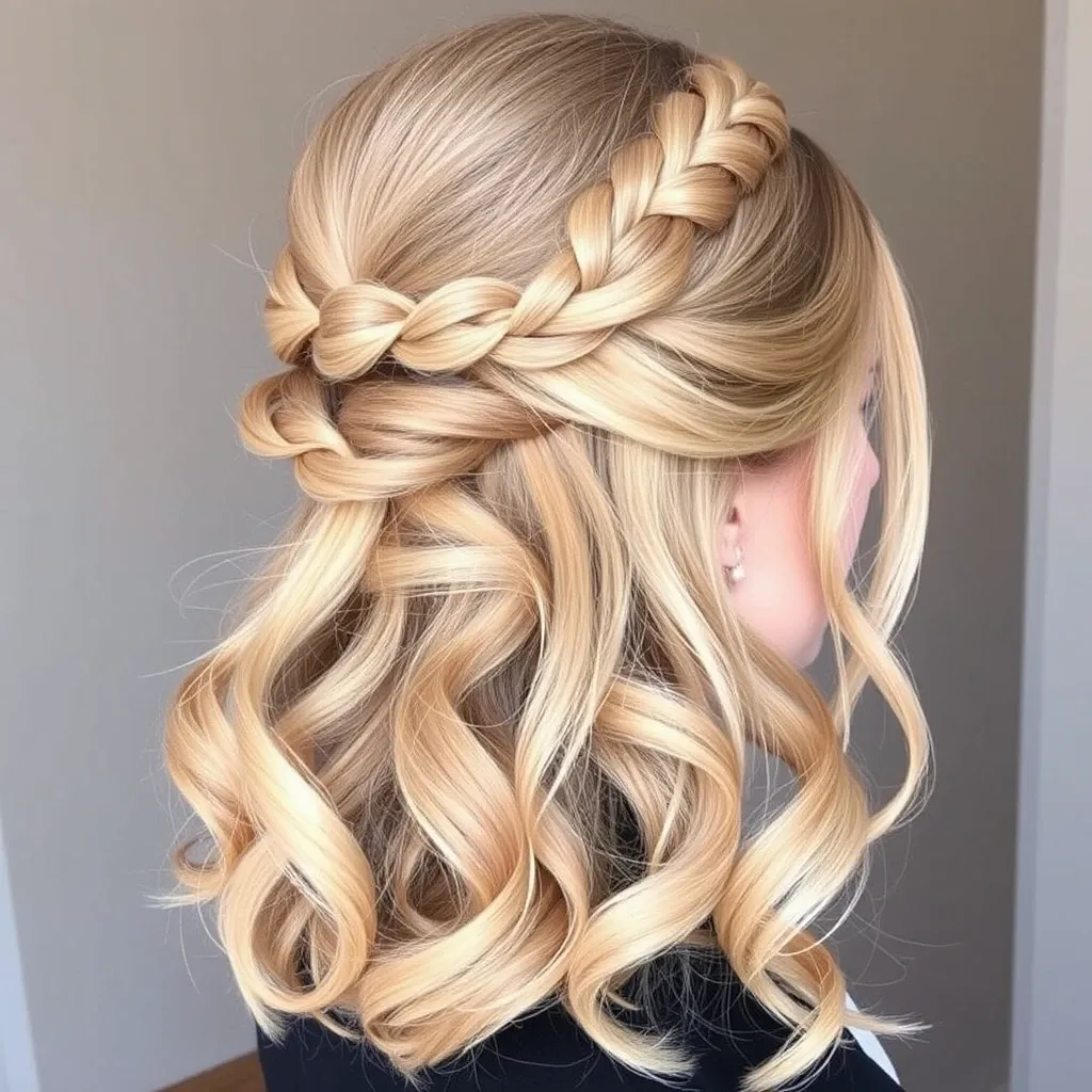 Braided Crown Half-Updo