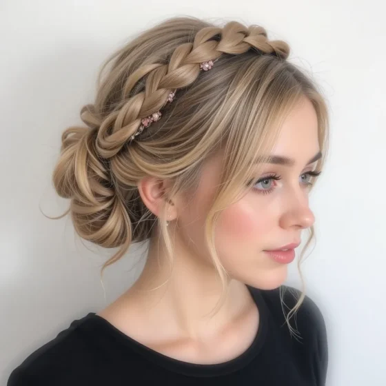 Braided Headband Updo