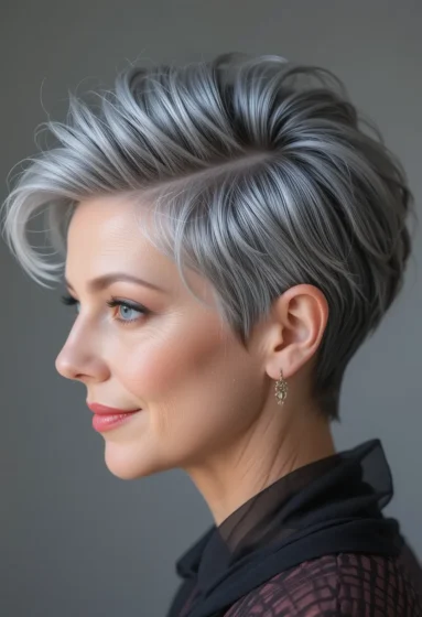 Brushed-Back Pompadour
