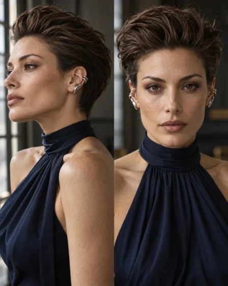 Brushed-Back Voluminous Pompadour