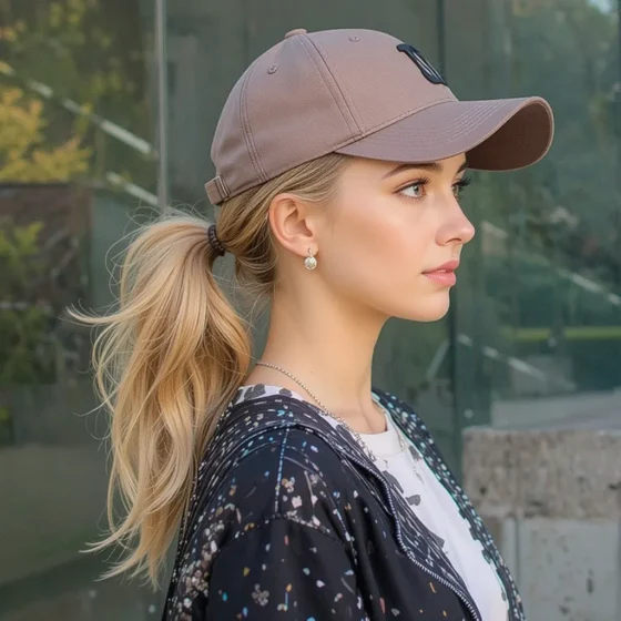 Bubble Ponytail with a Baseball Cap