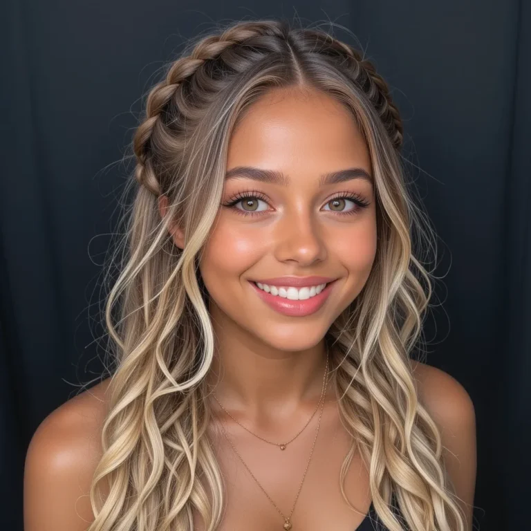 Butterfly Braids with Blonde Highlights