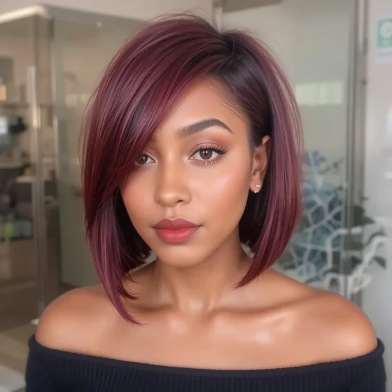 Cherry Cola Angled Bob