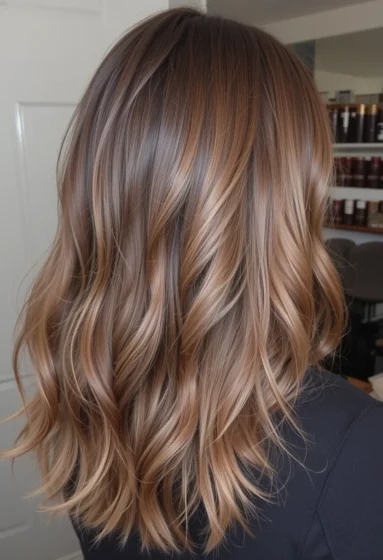 Chestnut Brown With Warm Honey Balayage