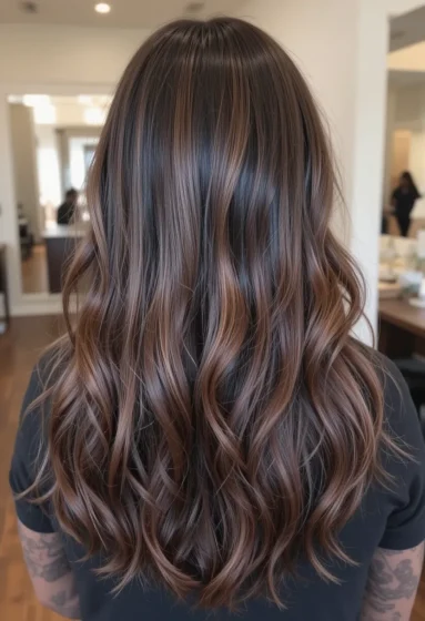 Chocolate Brown With Auburn Lowlights