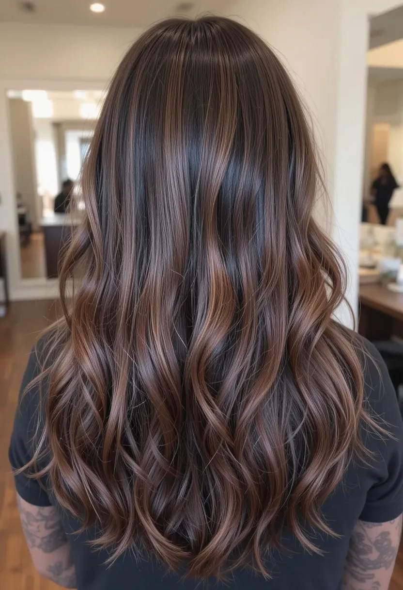 Chocolate Brown With Auburn Lowlights