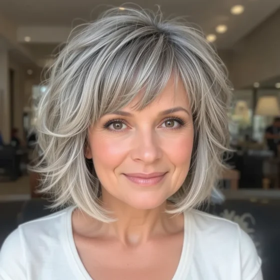 Choppy Bob With Curtain Bangs