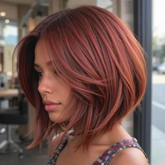 Cinnamon Layered Bob