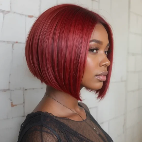 Classic Blunt Red Bob