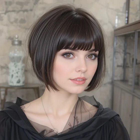 Classic Pageboy with Rounded Bangs