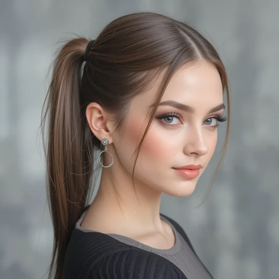 Classic Sleek Half-Up Pigtails