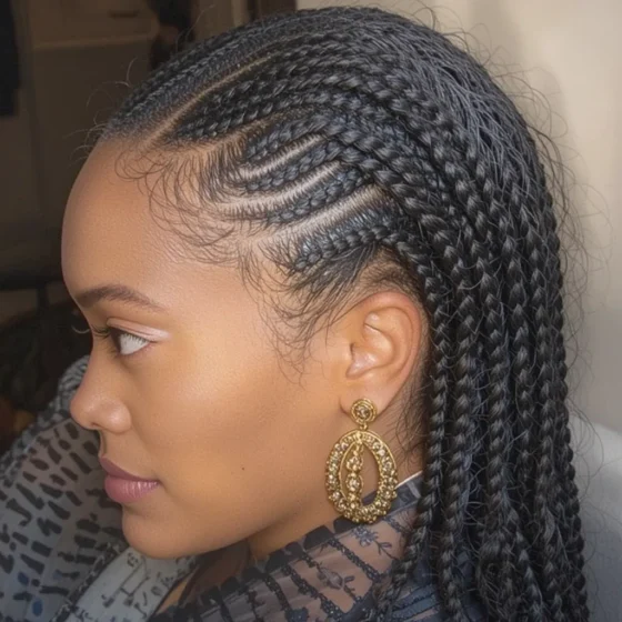 Classic Straight-Back Cornrows