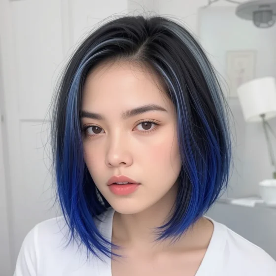 Cobalt Blue Dip Dye