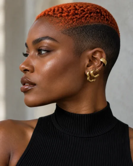 Color-Blocked Buzz with Vivid Side Shave
