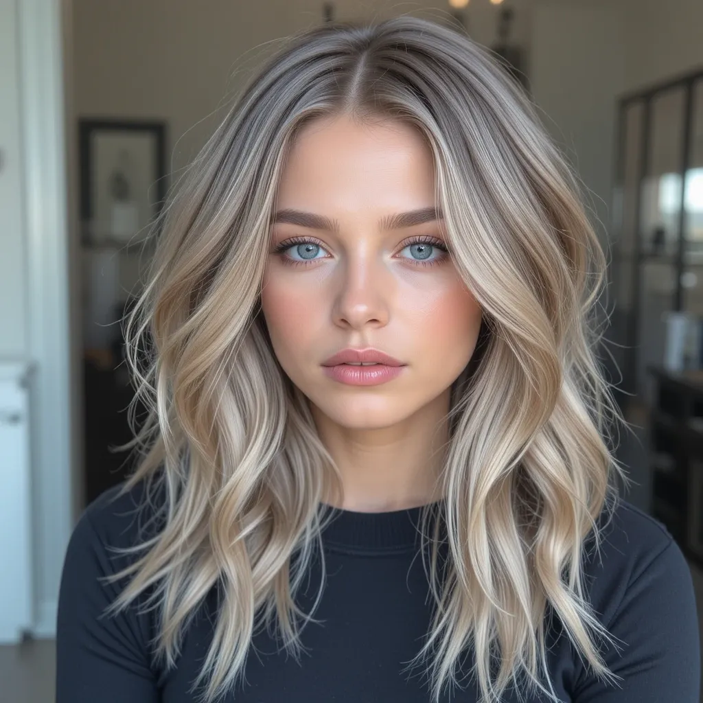 Cool Mushroom Blonde Highlights