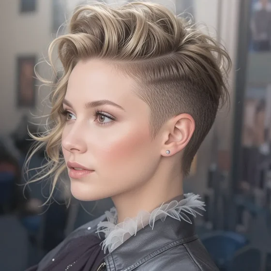 Curled Faux Hawk