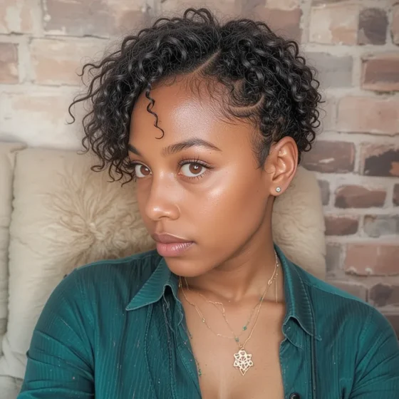 Curly Pixie Invisible Locs