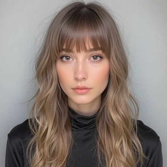 Curtain-Inspired Bottleneck Bangs