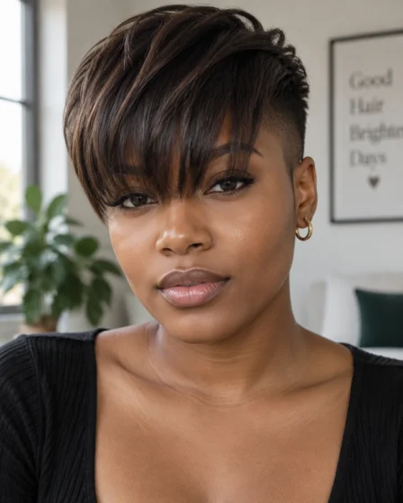 Disconnected Undercut with Voluminous Bangs