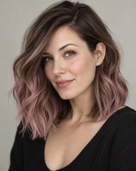 Dusty Pink Balayage