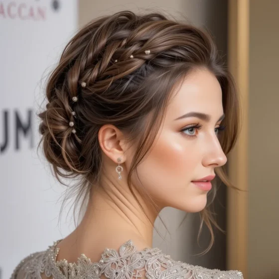 Elegant French Twist for Short Hair