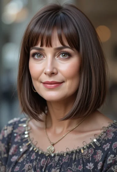 French Bob with Straight Bangs