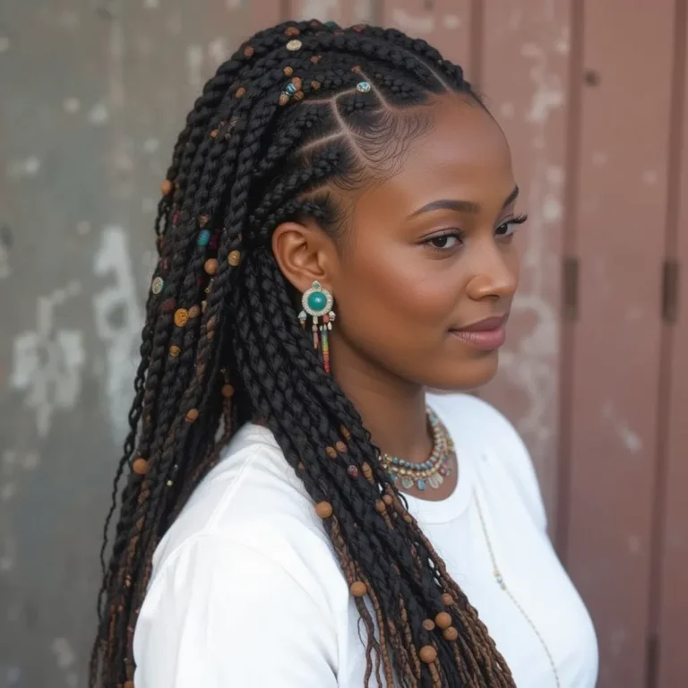 Fulani Braids with Beads