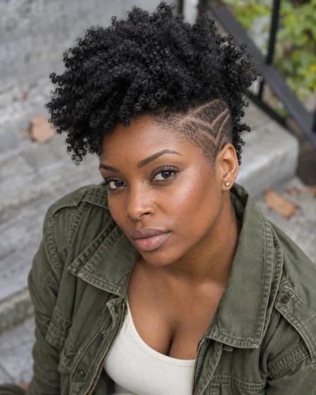 Geometric Design Undercut with Coil Top
