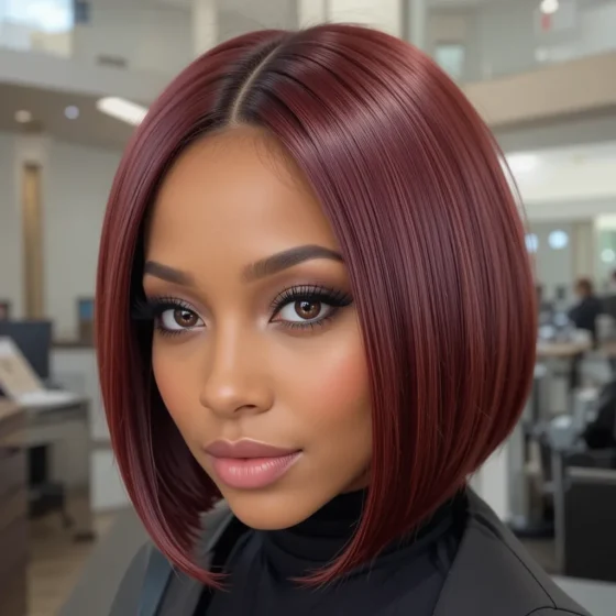 Glossy Mahogany Bob