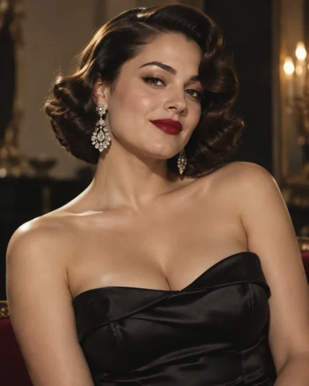 Glossy Old Hollywood Bob Wave