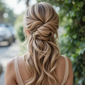 Grecian-Inspired Half-Updo