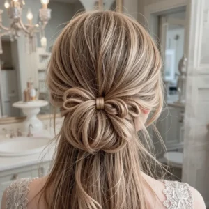 Half-Up Bow Hairstyle