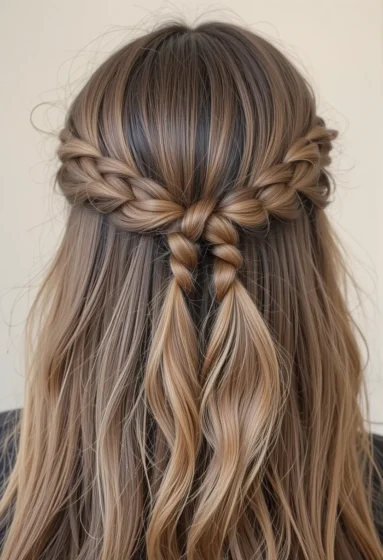 Half-Up Twisted Crown