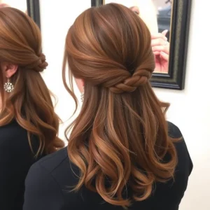 Half-Up Twisted Rope Braid