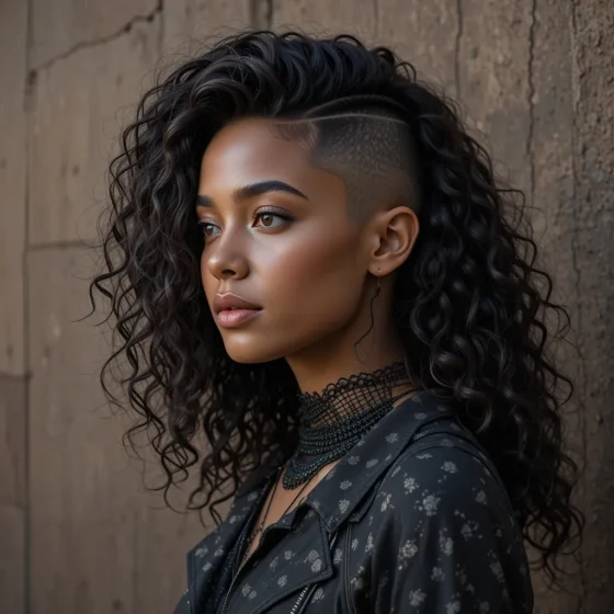 High Contrast Undercut with Bald Fade