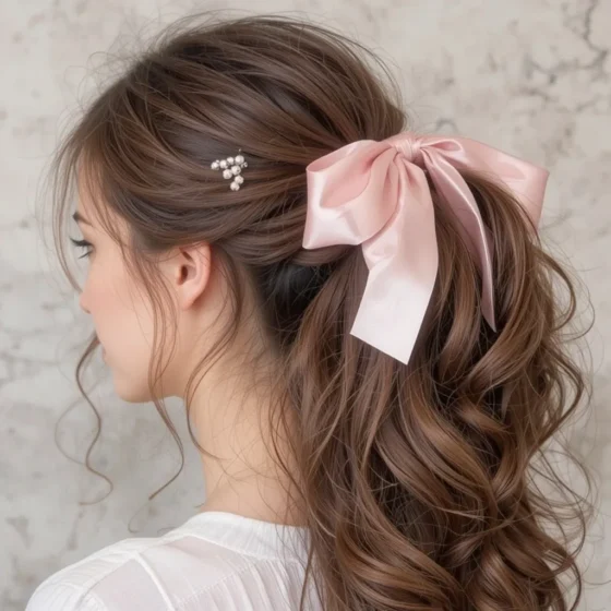 High Half-Up Pigtails with Volume