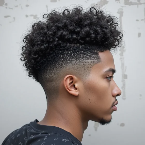 High Skin Fade with Loose Afro