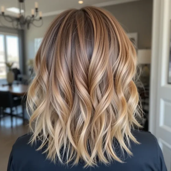 Honey Butter Balayage for Layered Cuts