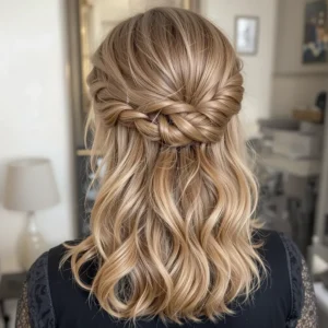 Infinity Braid Half-Updo