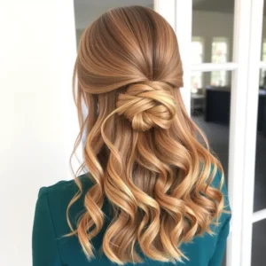 Knotted Half-Up Bun