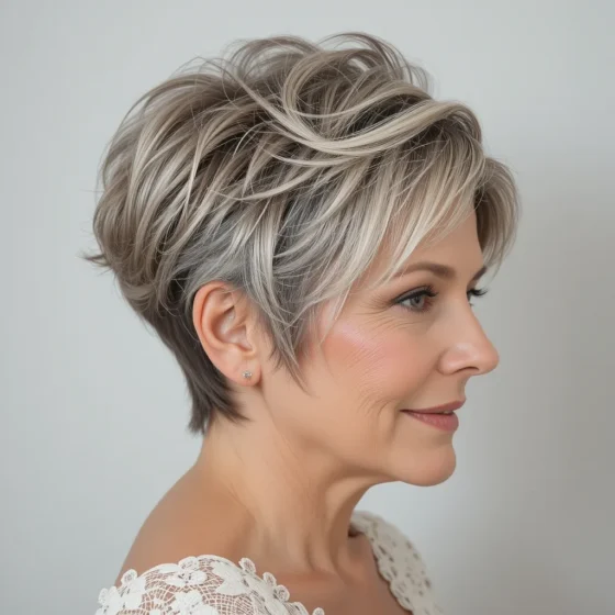 Layered Pixie with Subtle Highlights