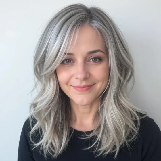 Long Soft Layers with Silver Streaks