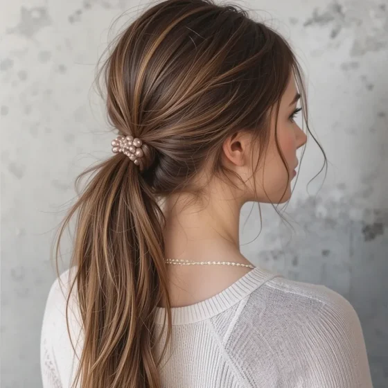 Low Knotted Ponytail