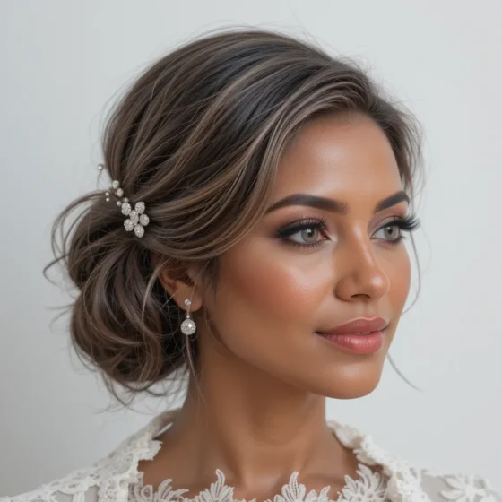 Low Twisted Knot with Silver Hairpins