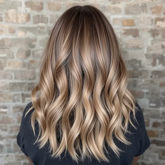 Maple Sugar Balayage for Thick Hair